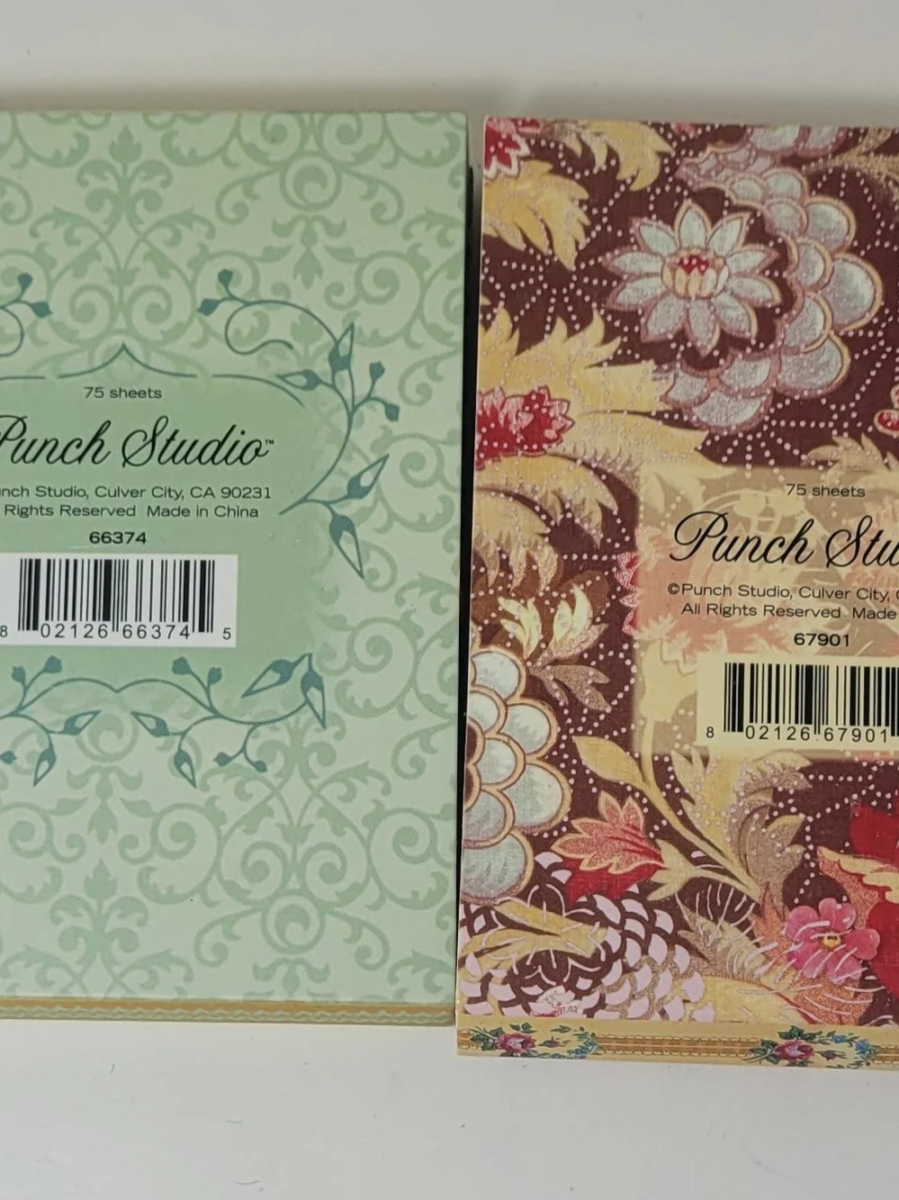 Punch Studio Pink & Teal Floral Wall Art Pair Note Pads